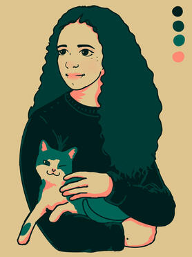 Me & Phantom, 2021, 12x9"