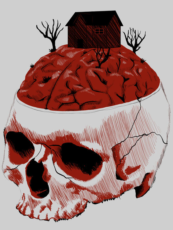 Braindead, 2021, 12x9"