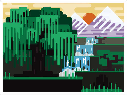 Platformer, 2019, 12x9"