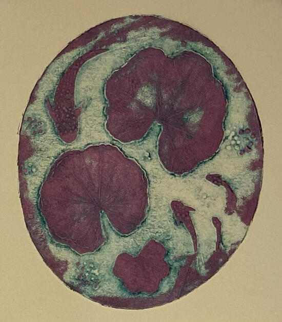 Pond, Collagraph, 2024