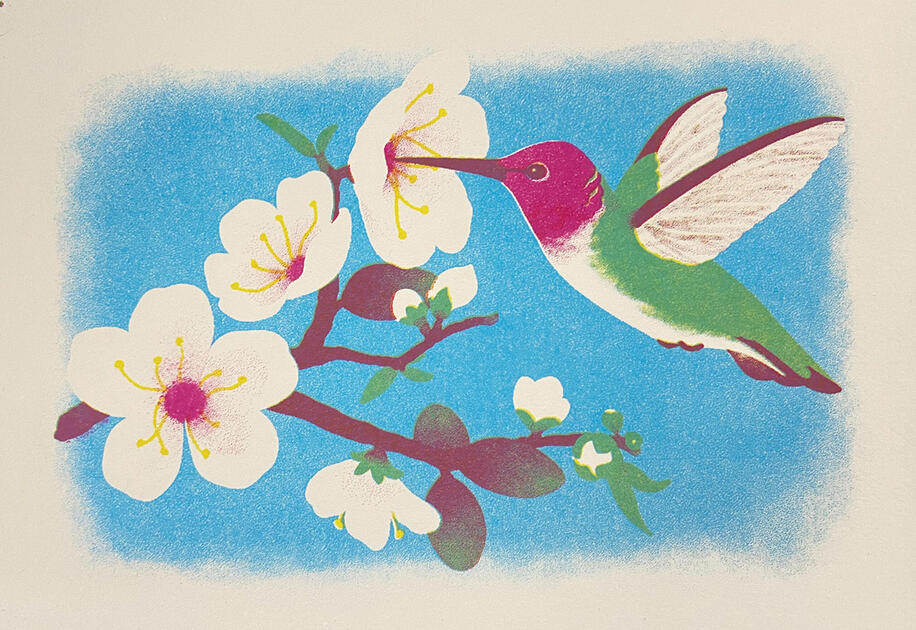 Florescence, Lithograph, 2022, 7x5"