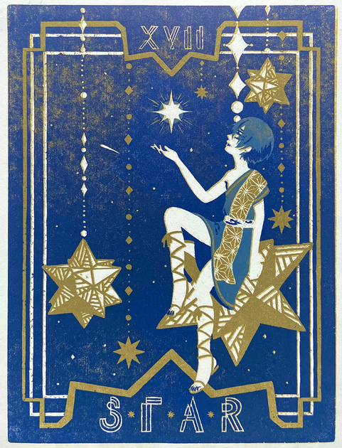The Star, Relief, 2018, 14x11"